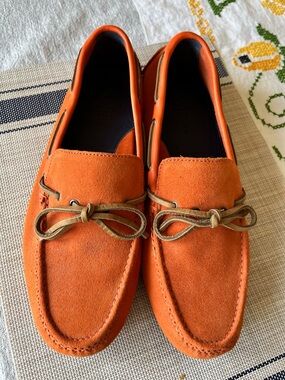 Cole Haan Orange Suede Men's Driving Loafers